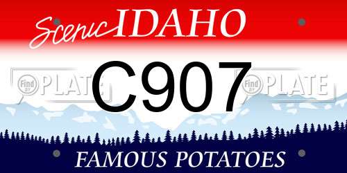 C907 Idaho License Plate