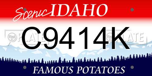 C9414K Idaho License Plate