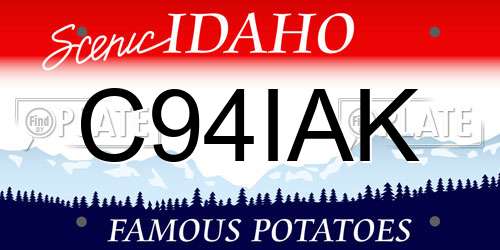C94IAK Idaho License Plate