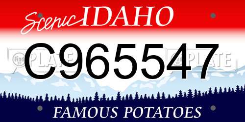C965547 Idaho License Plate