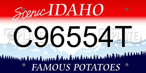 C96554T Idaho License Plate