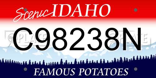 C98238N Idaho License Plate