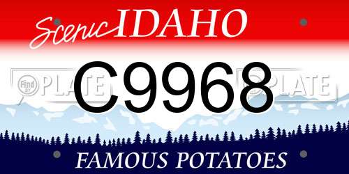 C9968 Idaho License Plate