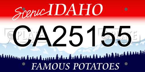 CA25155 Idaho License Plate