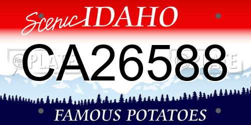 CA26588 Idaho License Plate