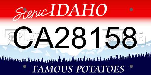 CA28158 Idaho License Plate