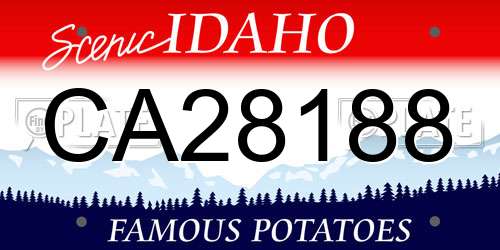 CA28188 Idaho License Plate