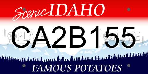 CA2B155 Idaho License Plate
