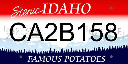 CA2B158 Idaho License Plate