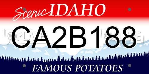 CA2B188 Idaho License Plate