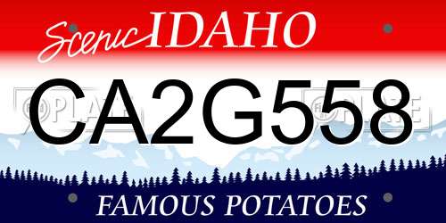 CA2G558 Idaho License Plate