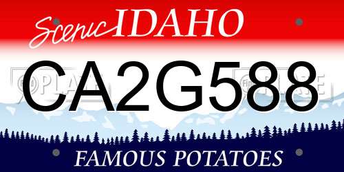 CA2G588 Idaho License Plate