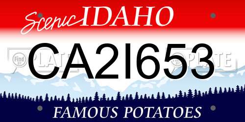 CA2I653 Idaho License Plate