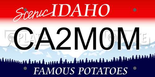 CA2M0M Idaho License Plate