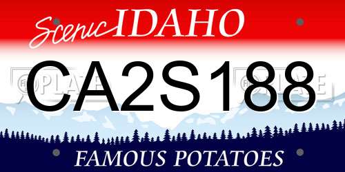 CA2S188 Idaho License Plate