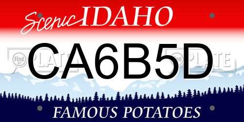 CA6B5D Idaho License Plate