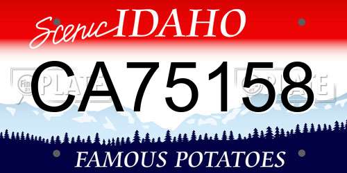 CA75158 Idaho License Plate