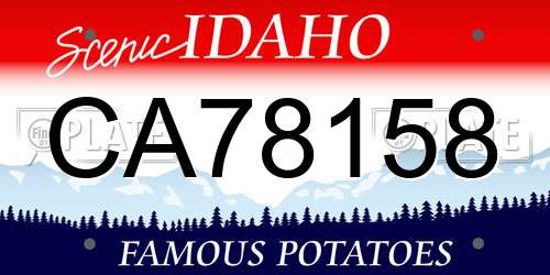 CA78158 Idaho License Plate
