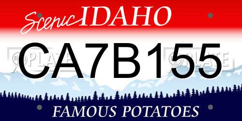 CA7B155 Idaho License Plate