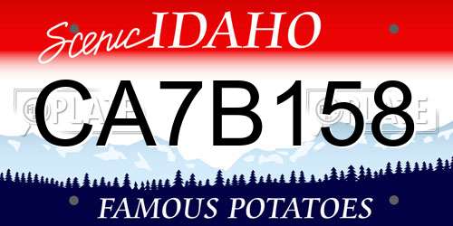 CA7B158 Idaho License Plate