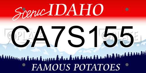 CA7S155 Idaho License Plate