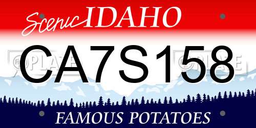 CA7S158 Idaho License Plate