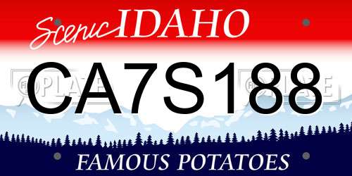 CA7S188 Idaho License Plate
