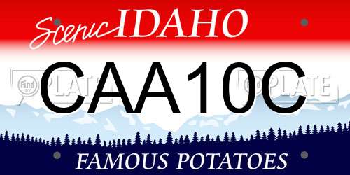 CAA10C Idaho License Plate