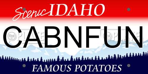 CABNFUN Idaho License Plate