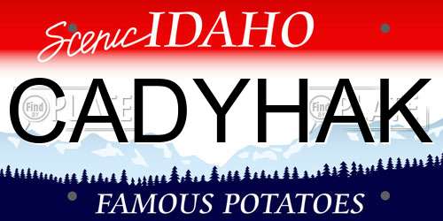 CADYHAK Idaho License Plate