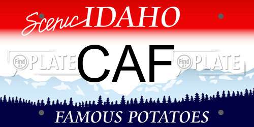 CAF Idaho License Plate