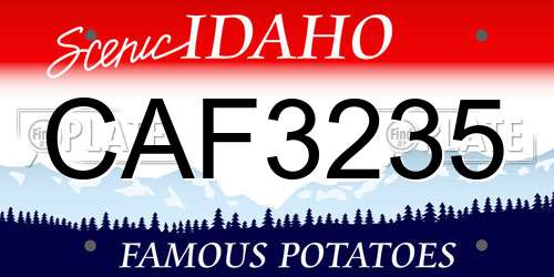 CAF3235 Idaho License Plate