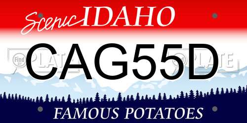CAG55D Idaho License Plate