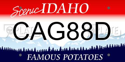 CAG88D Idaho License Plate