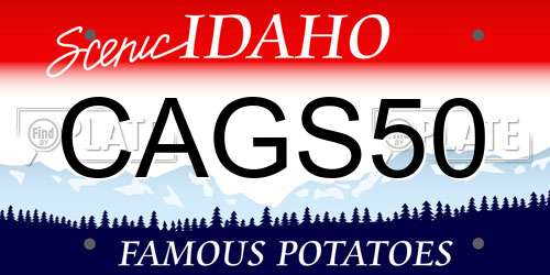 CAGS50 Idaho License Plate