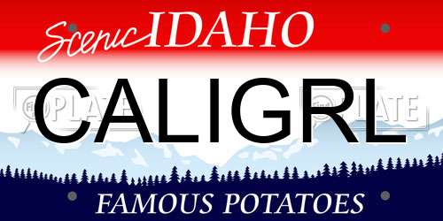 CALIGRL Idaho License Plate