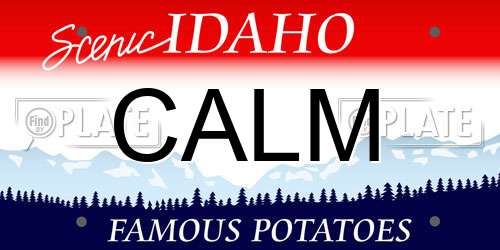 CALM Idaho License Plate