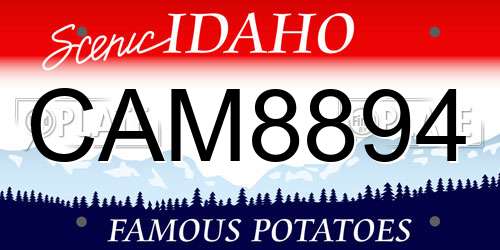 CAM8894 Idaho License Plate