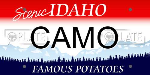 CAMO Idaho License Plate