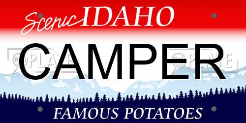 CAMPER Idaho License Plate