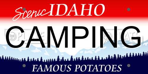 CAMPING Idaho License Plate