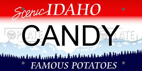 CANDY Idaho License Plate