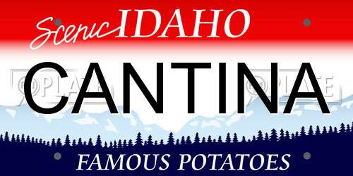 CANTINA Idaho License Plate