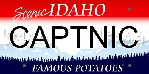 CAPTNIC Idaho License Plate