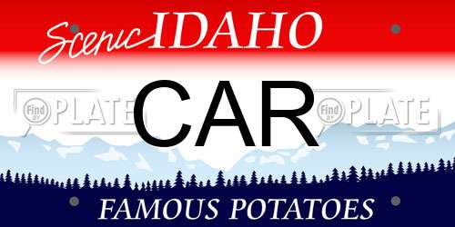 CAR Idaho License Plate