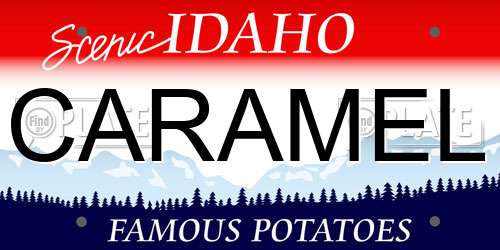 CARAMEL Idaho License Plate