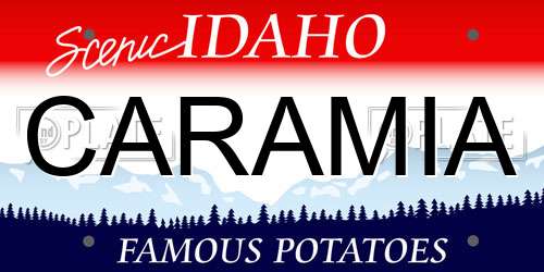 CARAMIA Idaho License Plate