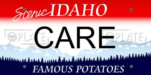 CARE Idaho License Plate