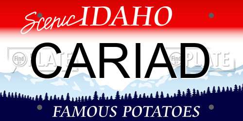 CARIAD Idaho License Plate