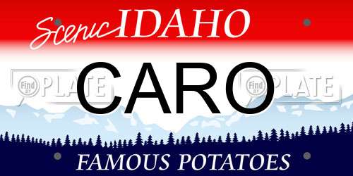 CARO Idaho License Plate